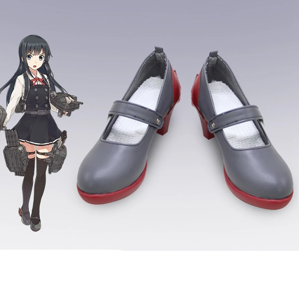 

Anime Cos Kancolle Collection Kasumi Cosplay Costumes Shoes Boots Custom Size