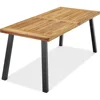 Dining Table Best Choice Products 6-Person Indoor Outdoor Acacia Wood , Picnic Table w/Powder-Coated Steel, 1