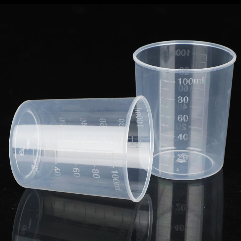 30/50/100ml Measuring Cup With Scales Liquid Container Epoxy Resin Silicone Making Tool Thickened Plastic Dispensing Cup