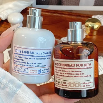 Nuovo profumo al muschio gourmet Latte di pan di zenzero Tentazione Eau De Toilette Spray Marca Master Misto floreale Bergamotto Woody Profumo 50ml