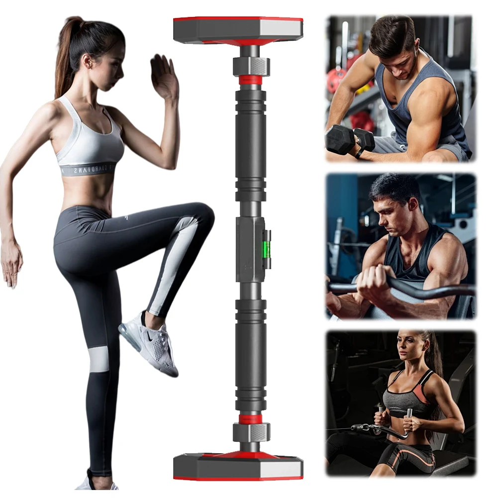Doorway Pull Up Bar Strength Training Pull Up Bar Adjustable Length Door Frame Pull-up Non-Slip Horizontal for Home Gym