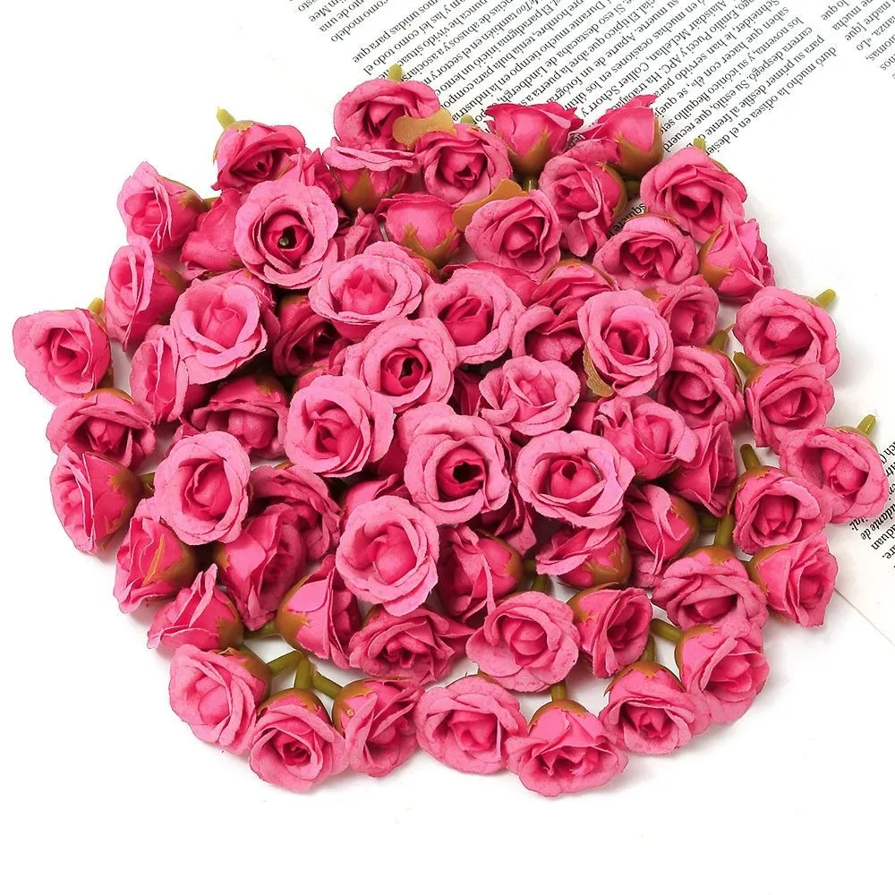 10/20/50 Stück 2 cm große künstliche Rosenblütenköpfe für Heimdekoration, Hochzeitsdekoration, künstliche Blumen, DIY-Kranz, Scrapbook, Geschenkzubehör – Detail 8