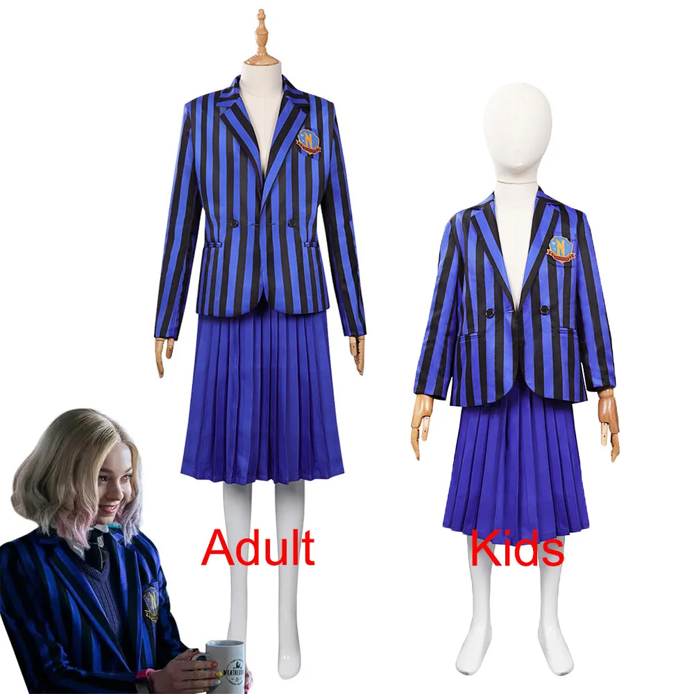 

Костюм для косплея средней длины, Энид Синклер, школьная форма, костюмы на Хэллоуин, карнавал, костюм для детей, взрослых, женщин и девочек