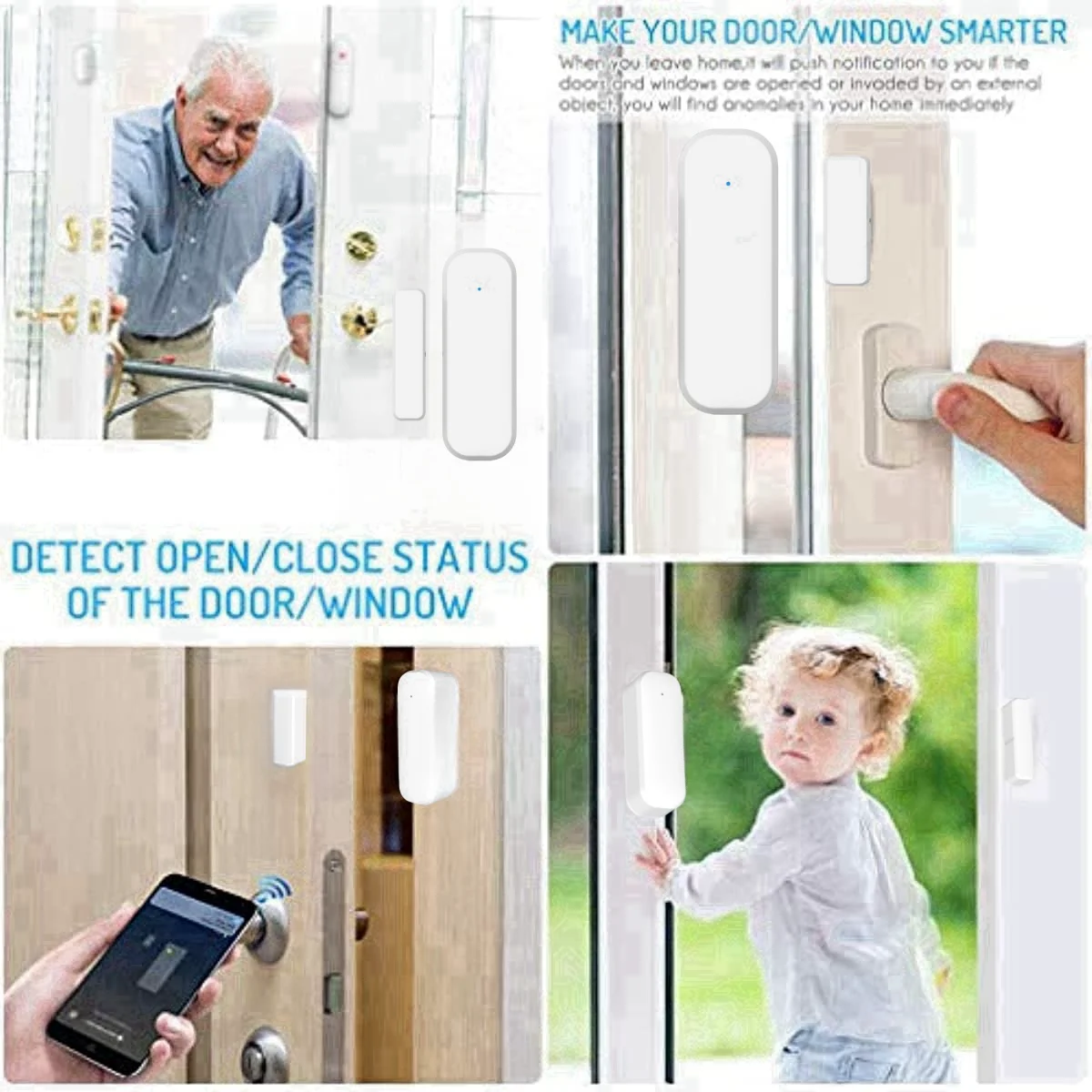 Tuya Door Sensor Window WiFi Wireless Contact Open Close Smart Life APP Remote Control Compatible With Alexa Google Assistant 3 Tuya Door Sensor Window WiFi Wireless Contact Open Close Smart Life APP Remote Control Compatible With Alexa Google Assistant 3