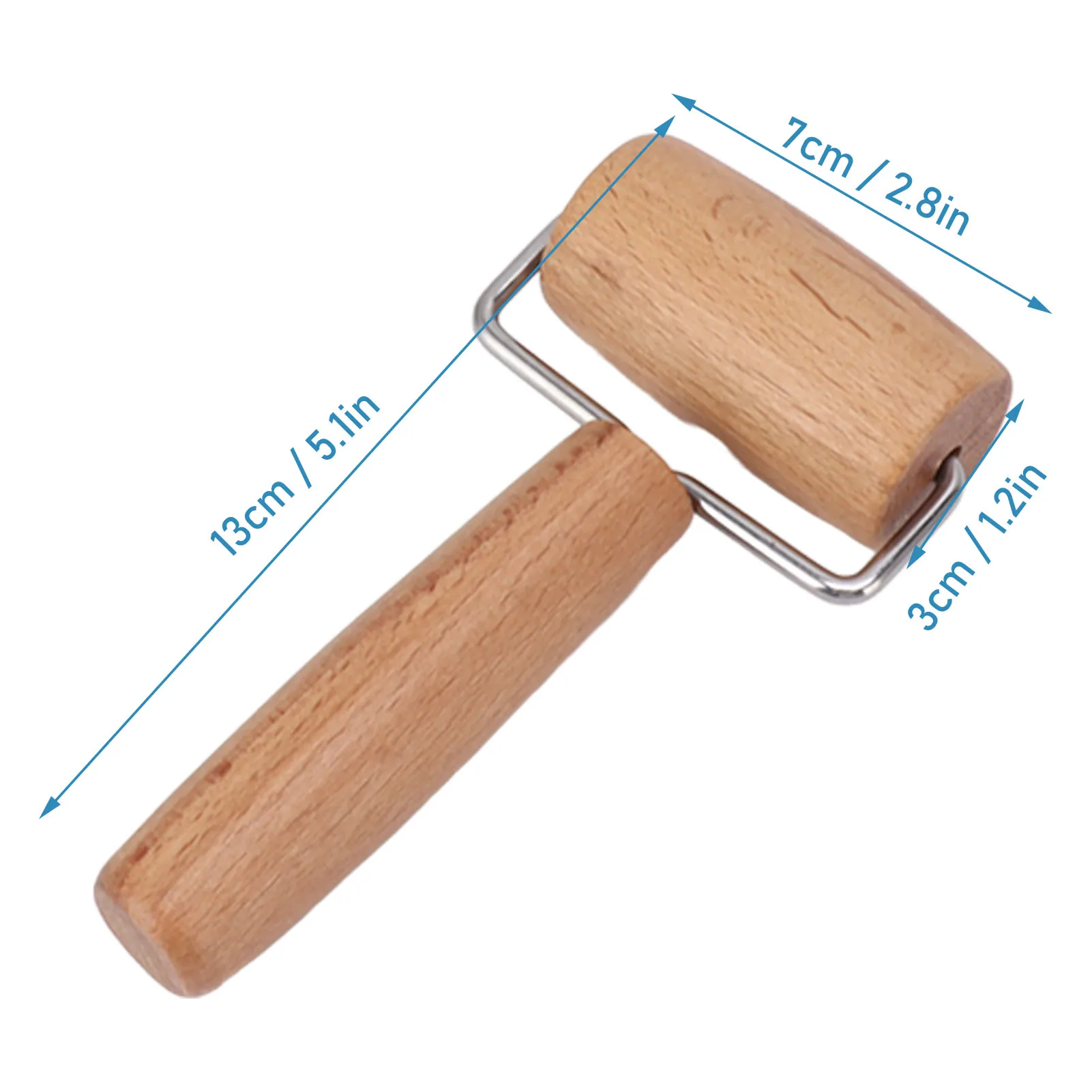 Small Wooden Rolling Pin - Non-Stick Dough Roller For Baking, Pastry, Pizza, Cookies, Kitchen Utensil, Easy To Clean - View #4