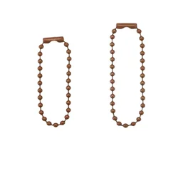 Iron Pendant Chain with Spray Painted Finish - Set of 25 Bead Chain Buckles for DIY Jewelry, Crafting, and Accessories (Coffee)