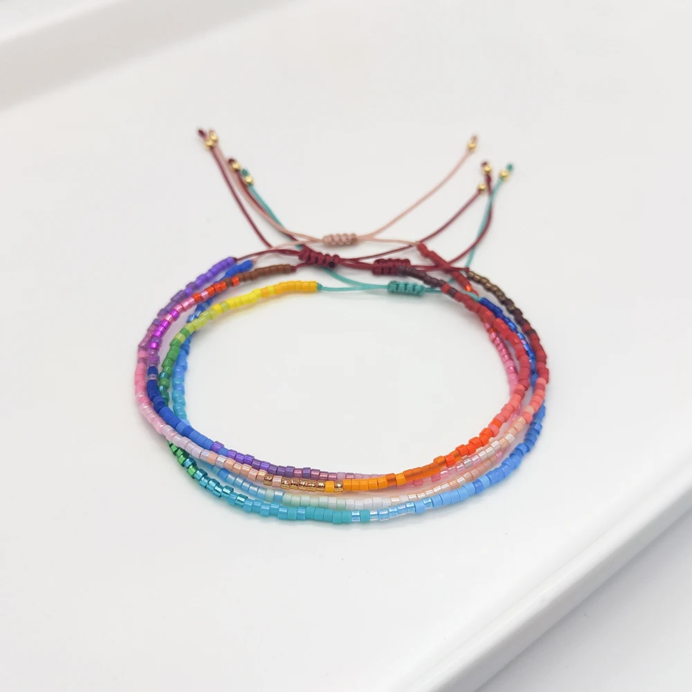Kkbead miyuki Armband für Frauen Schmuck zierliche Farbverlauf Armbänder Geschenk Boho-Stil Hnadmade Perlen Pulse ras Mujer