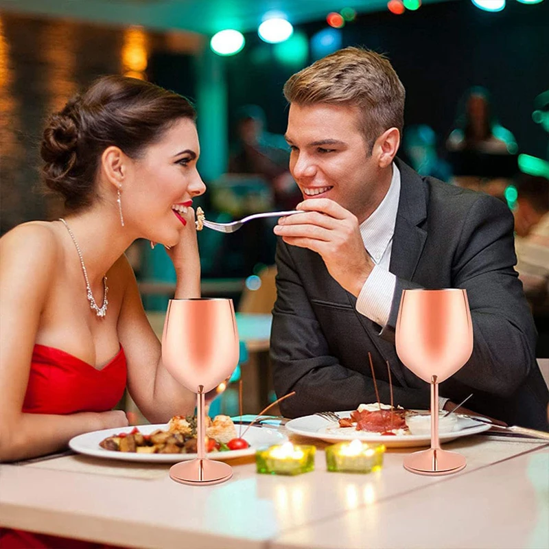 Description Picture 6 of item500ml Stainless Steel Wine Glass Creative Metal Wine Glass Cocktail Goblet Red Wine Glass Champagne Cup For Home Bar Restaurant