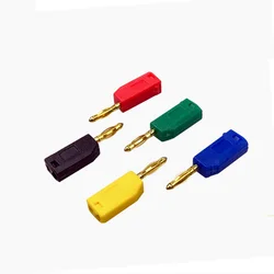 Set of 5/10 Gold Plated 2MM Stackable Banana Plug Connectors - Multi - Color - 10pcs (Black)