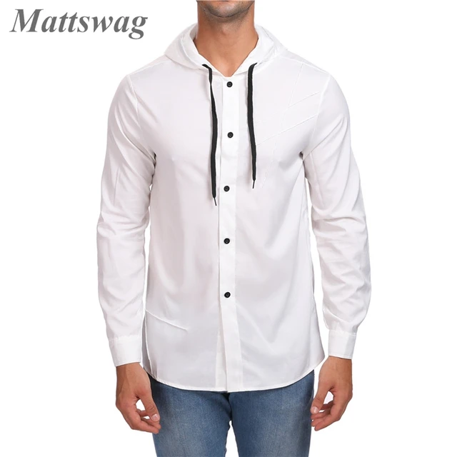 Mattswag Solid Color Hoodie Shirts For Men Fashion Simple Long