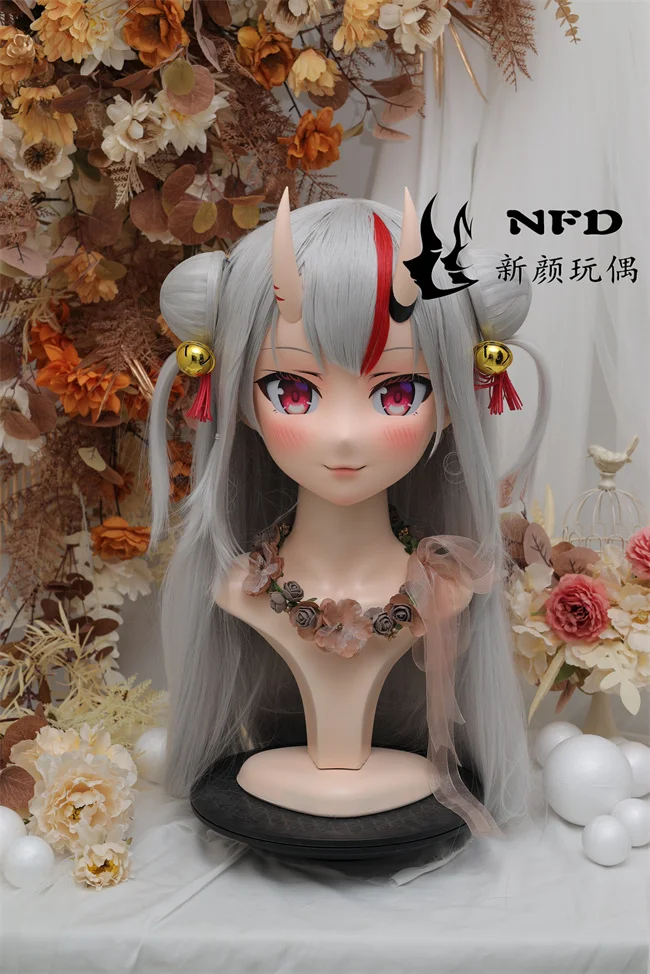 

(Nakiri Ayame) Full head super sweet female resin crossdressing BJD Doll kig cosplay kigurumi mask