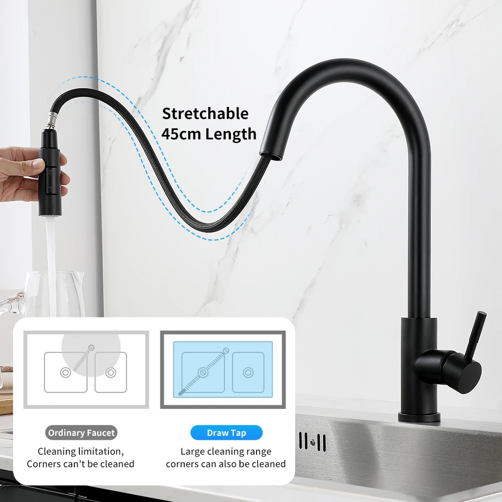 Smart Touch Kitchen Faucets Crane For Sensor Kitchen Water Tap Sink Mixer Rotate Touch Faucet Sensor Water Mixer KH-1015