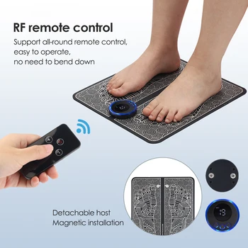 EMS Foot Massager Pad With Mini Neck Massager Patch Pulse Muscle Stimulation Pain Relief Shoulder Leg Arm Massage Mat Sticker 5
