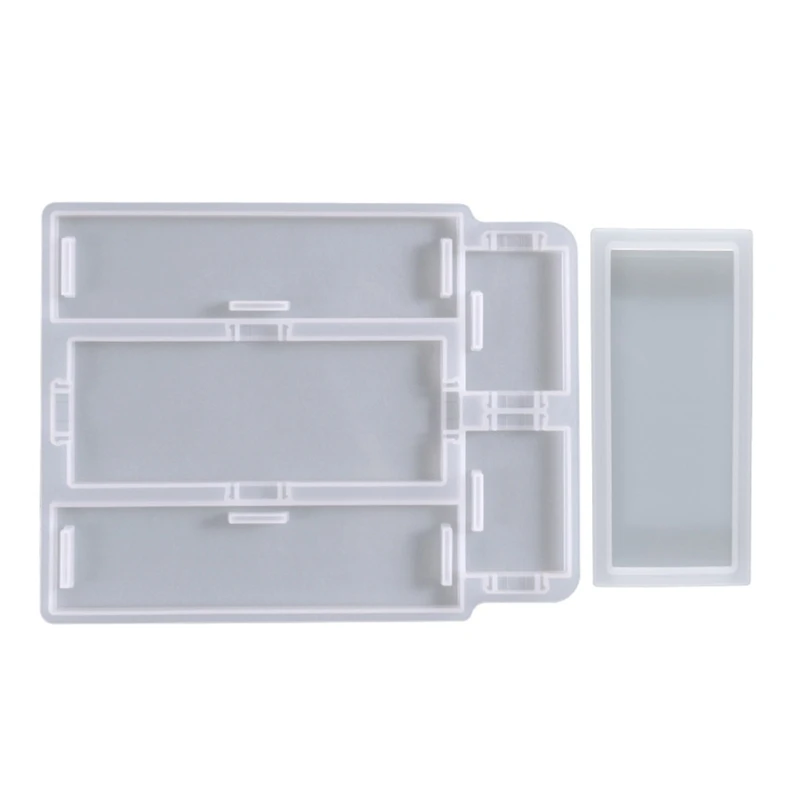 

652F Domino Storage Box Epoxy Resin Mold Container Casting Silicone Mould DIY Crafts Making Tools Rectangular Resin Molds