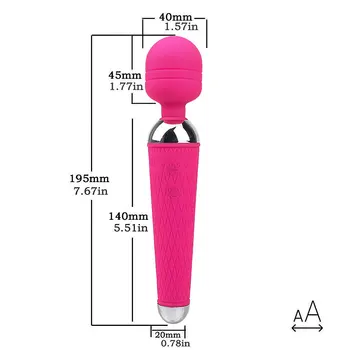 Khalesex Powerful oral clit Vibrators for Women USB Charge AV Magic Wand Vibrator Massager Adult Sex Toys for Woman Masturbator 4
