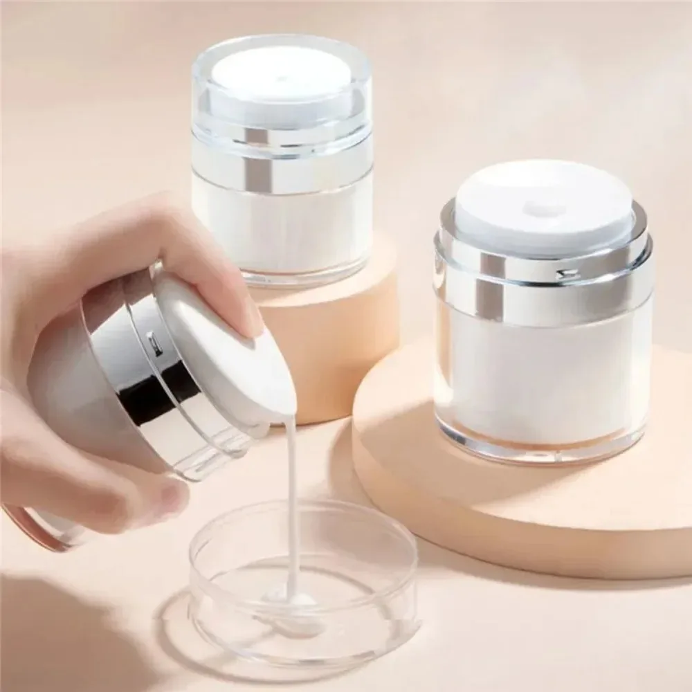 15/30ml Airless Empty Pump Jar Refillable Creams Gels Lotions Dispenser 1Pc Travel Leak Proof Cosmetic Container Vacuum Bottle