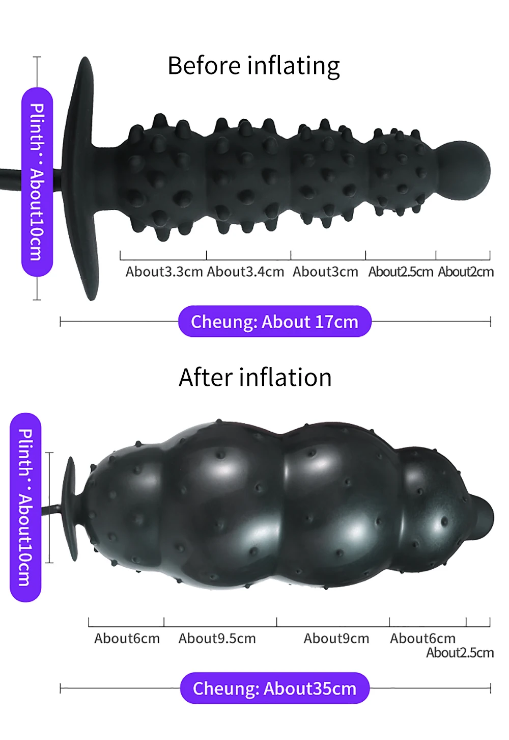 Plug anal expandible y masajeador de próstata para hombres y mujeres_voghion.com