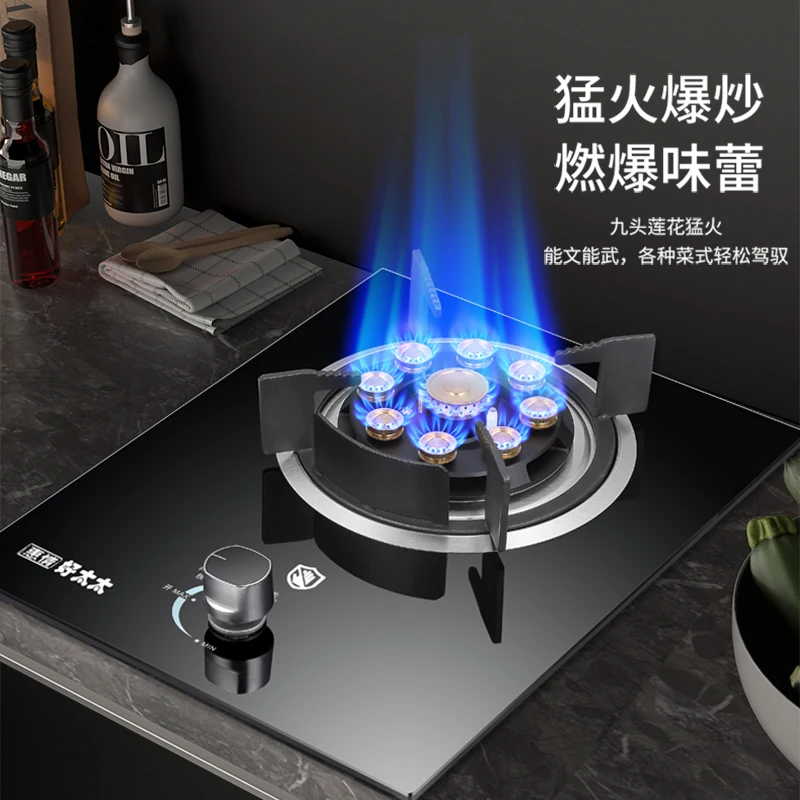 Desktop Gas Burner Single Stove Natural Gas Liquefied Cooktop Flameout  Protection Fogones De Gas Para Cocina - AliExpress