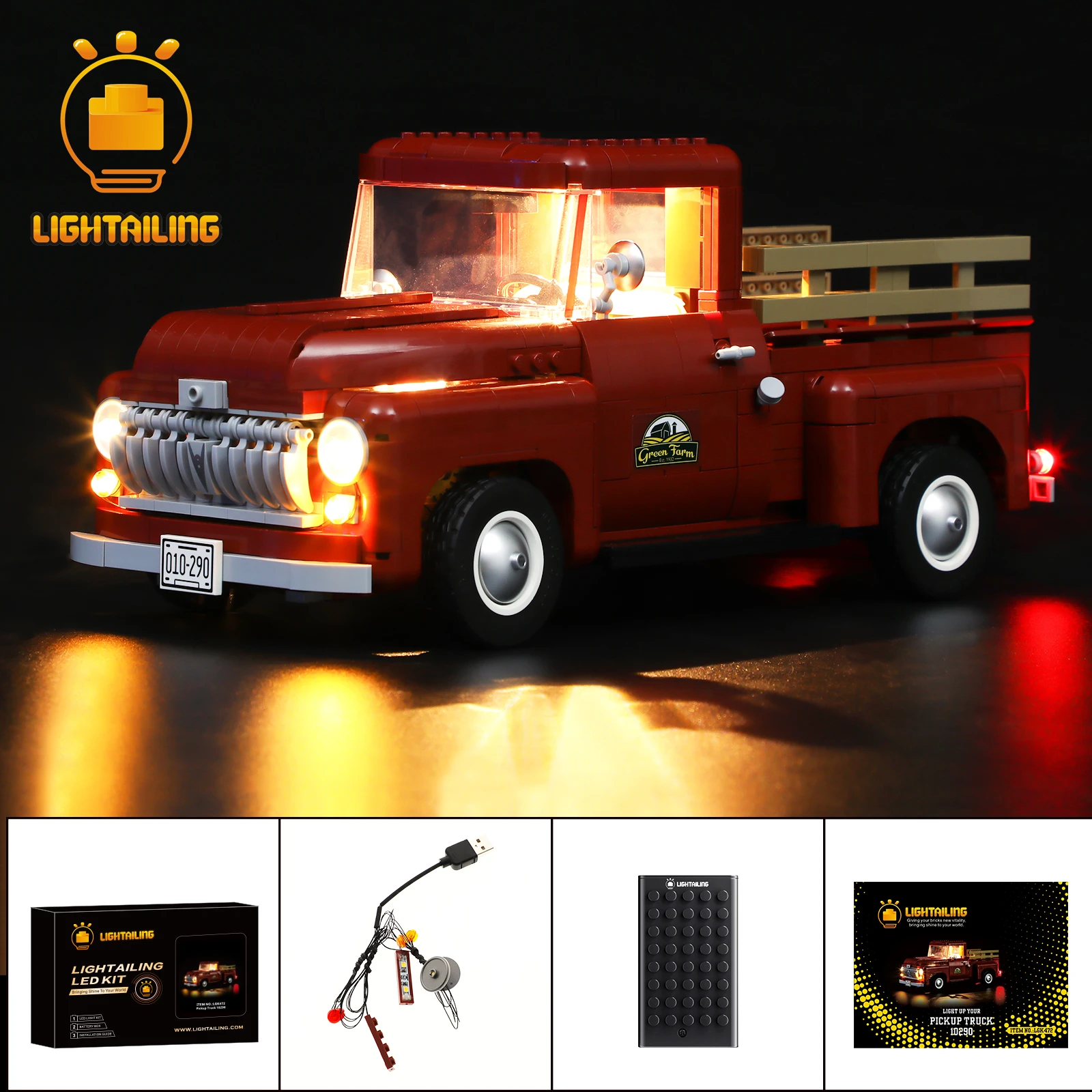 Lightailing Kit Luci A Led Per 10290 Pickup Truck Building Blocks Set (Non Includere Il Modello) Giocattoli In Mattoni Per Bambini