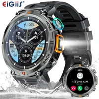 EIGIIS KE3 2025 New Bluetooth Call smartwatch for men Full Touch Screen With Health Monitor heart rate Flashlight Smart watch