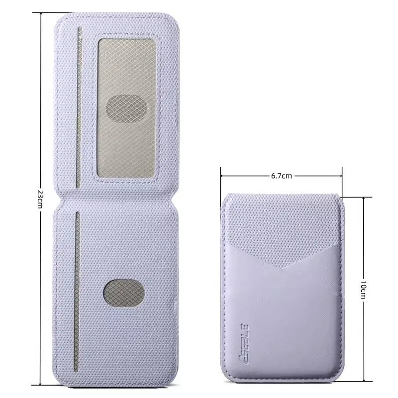 Leather Magnetic Card Holder with RFID Protection