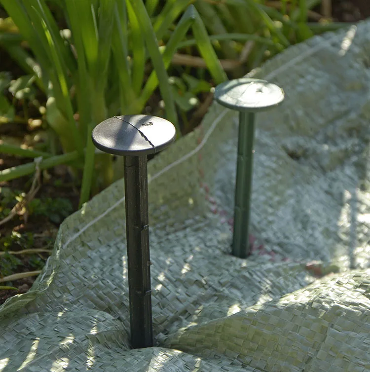 50pcs/lot Garden Ground Nail 11 16 20mm Greenhouse Film Weed Prevention Ground Cloth Sunshade Fly Net Mulch Fix Tools PP Plastic