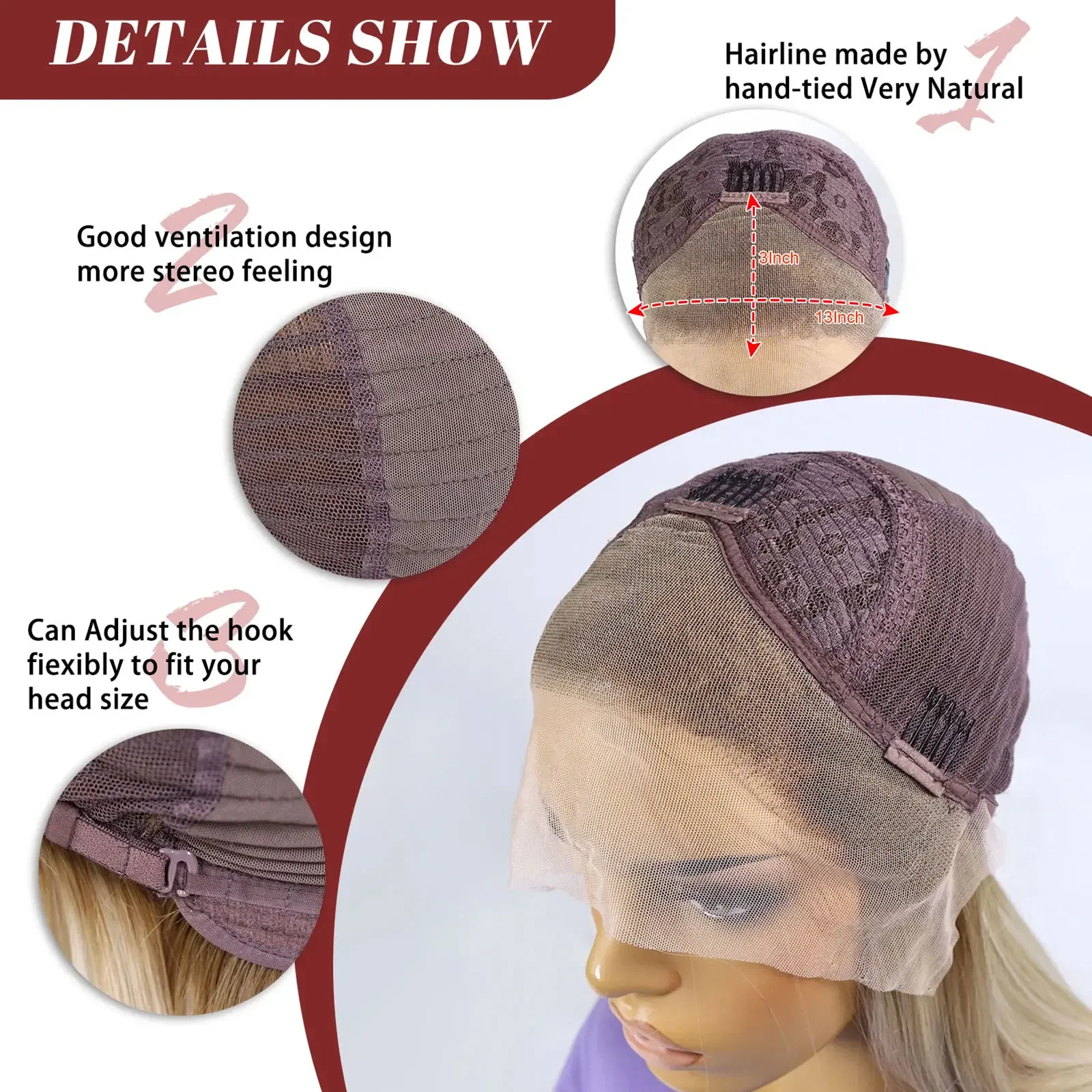 Synthetic Wig 12Inch Blonde Highlight Short Bob Wigs Dark Roots Lace Front Colored Straight Blonde For Women Daily Use