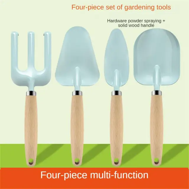 Lapát Gereblye Kertészeti Talaj Kerti Szerszámkészlet Gyermekek Fa Cserepes Ültetési Lapáttalapú Kombináció - Image 2
