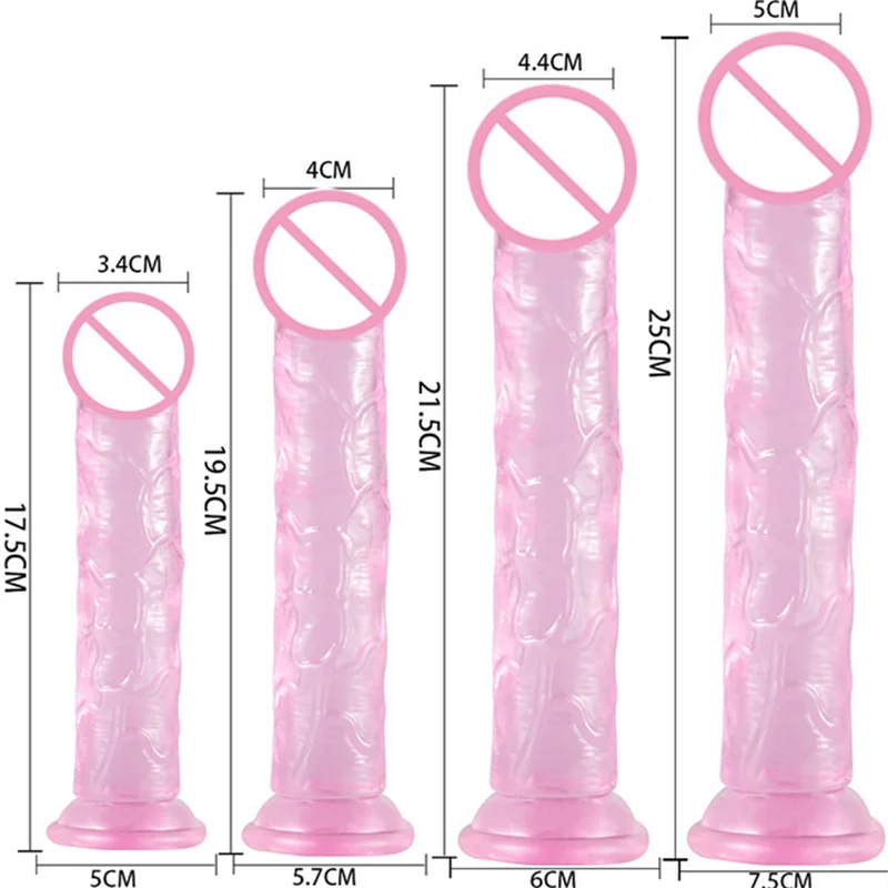 1PCXS-XXLPinkSiliconeDildoWithSuctionCupJellyDickWomenEroticAnalSexToysSoftClitoriVaginalMasturbatorsPenis-AliExpress