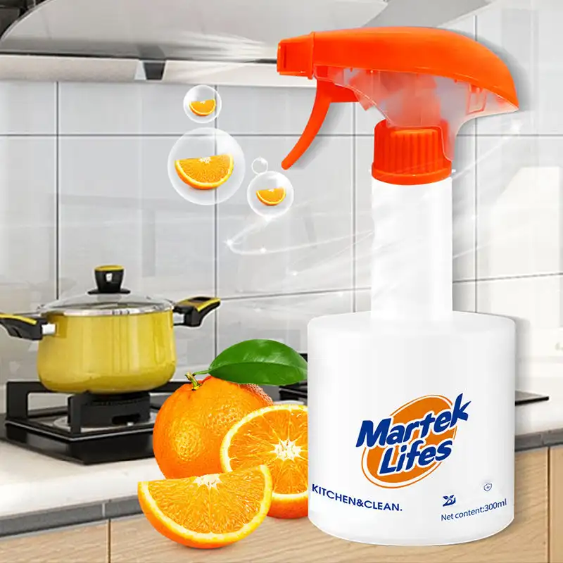 Orange Scented Kitchen Cleaner Spray Range Hood stovetops Oil Stain Remover Degreaser Cleaner Kitchen Home Cleaning Products