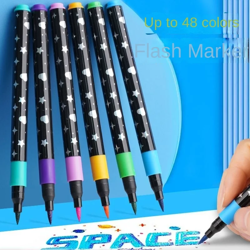 Glitter Dual Tip Paint Markers 4