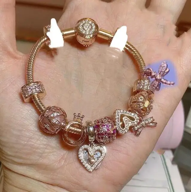 925 Sterling Silver Rose Gold Snake 