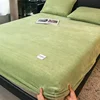 Warm Plush Fitted Sheet Elastic Mattress Cover Velvet Bed Cover Full Set Winter Soft Family Double Bed Bedding 120/150/180x200cm 3