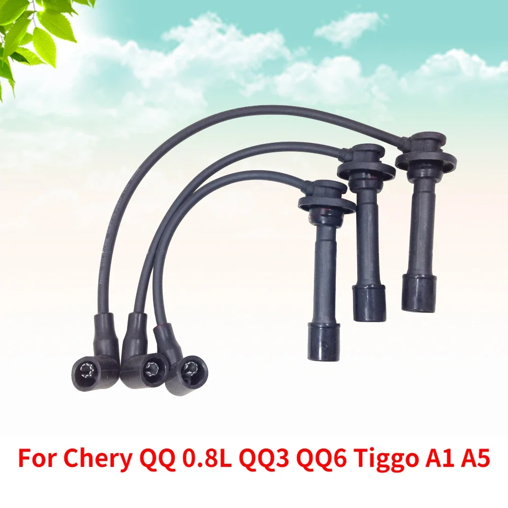 CAPQX SQR372 RESISTIVE Plug Wire Set Ignition wire Spark High-voltage Ignition wire line for Chery QQ 0.8L QQ3 QQ6 Tiggo A1 A5 ignition cable set