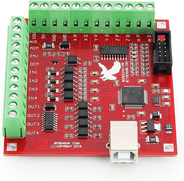 Red Flying Eagle Card 4 Axis CNC USB Mach3 Motion Controller