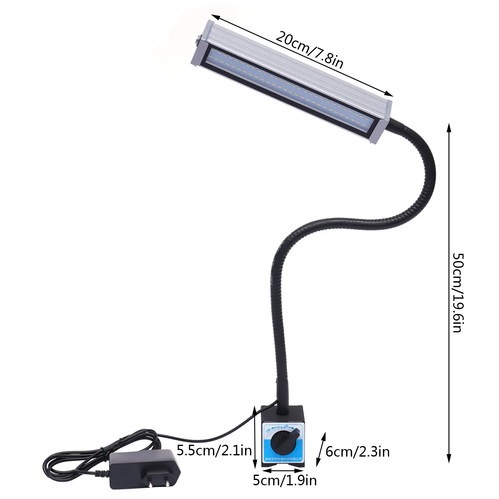 Draaimachinelamp, CNC-machinelamp, magnetisch, 220 V led-werklamp
