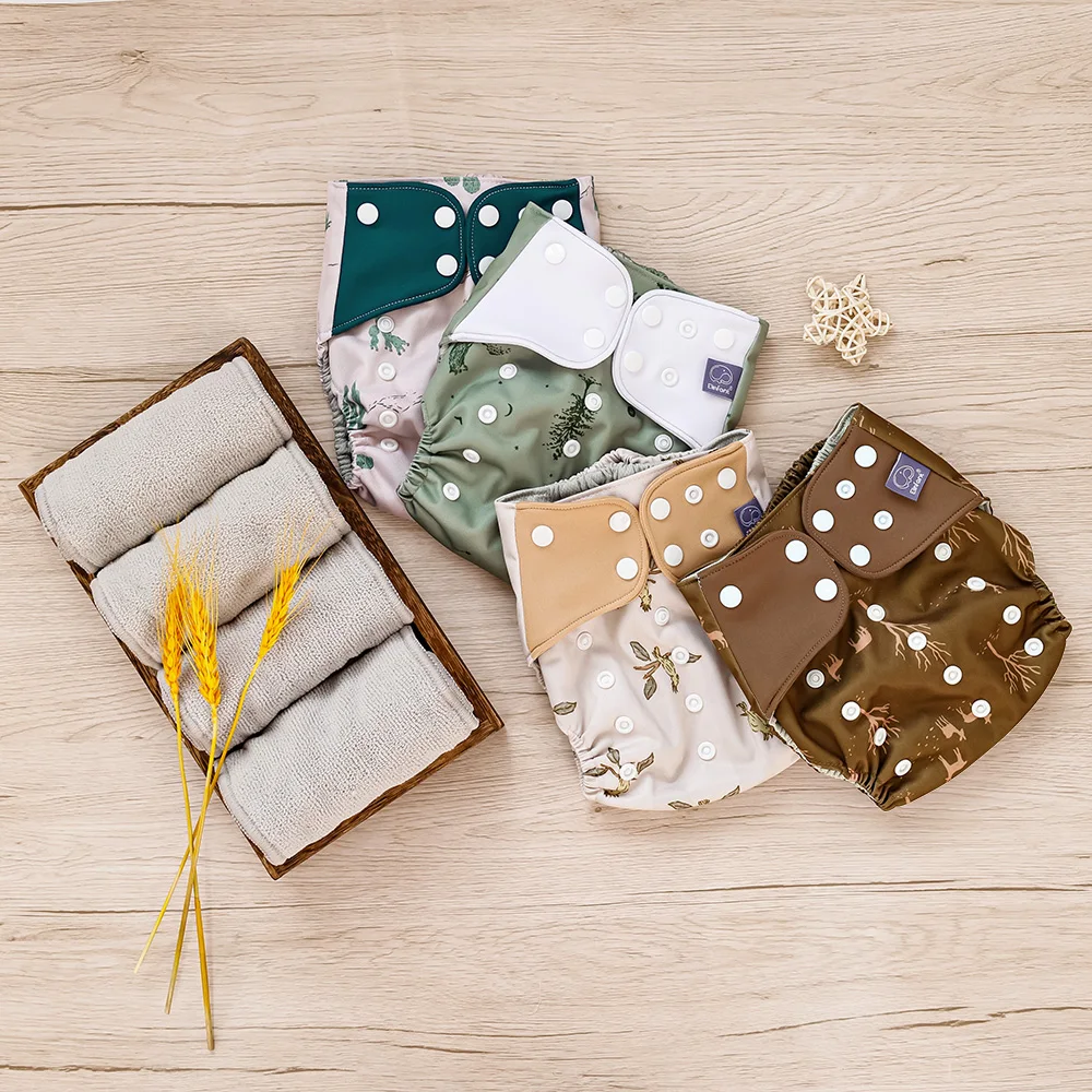 

Elinfant waterproof baby cloth diaper with 4 absorbents mesh cloth inner os for 3-15kg washable eco-friendly pocket cloth nappy