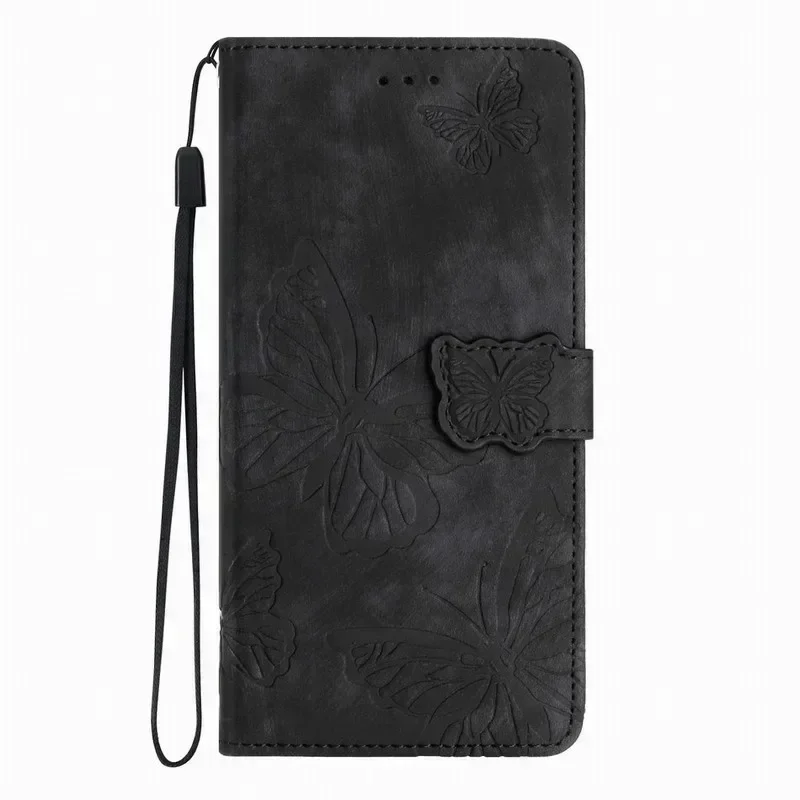 Charming Butterfly Design Phone Wallet Case - Stylish and Protective Cover