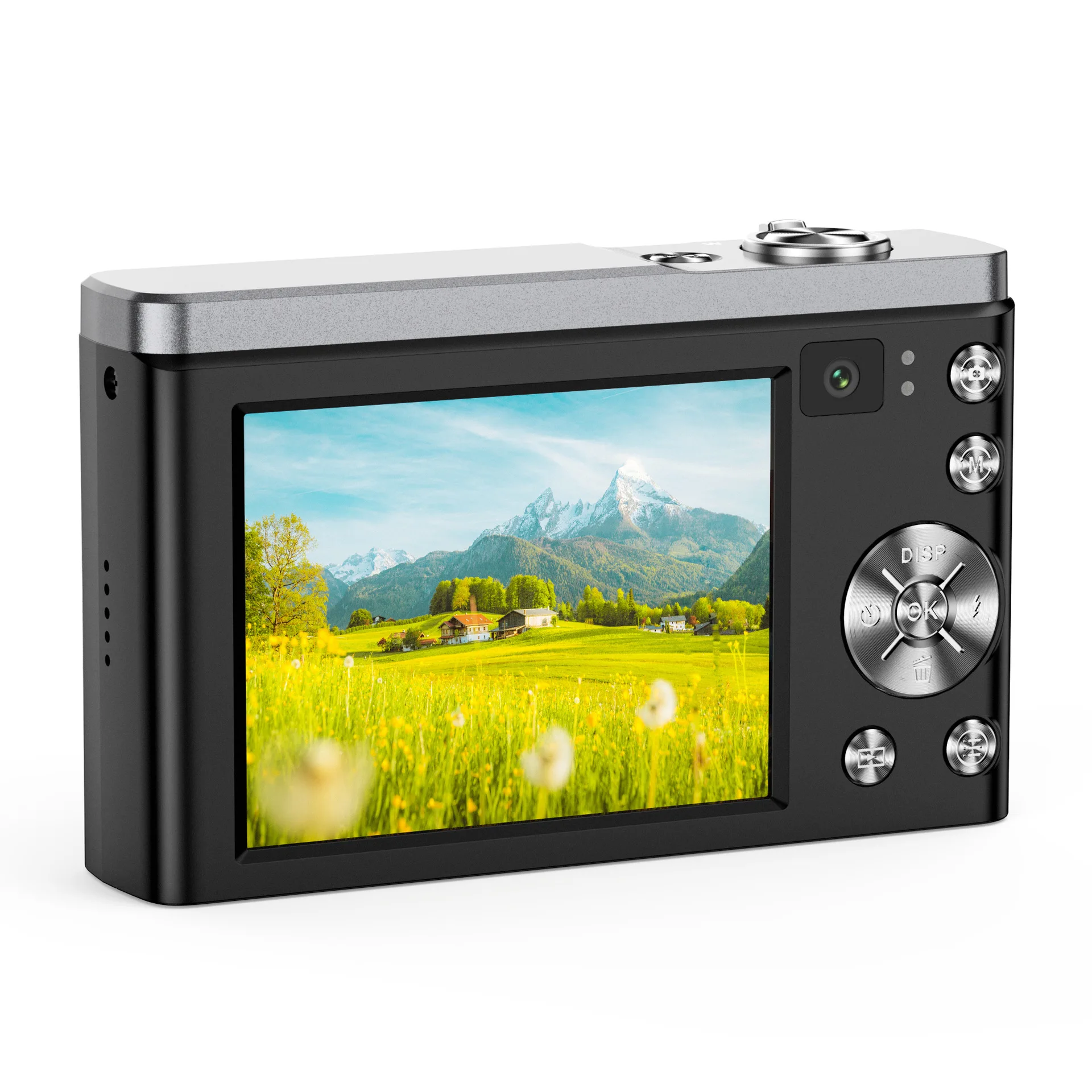 10x Optical Zoom 56MP 5K Autofocus 6-axis Stabilization Touch Screen Digital Camera for Video Blog, With Front and Rear Cameras