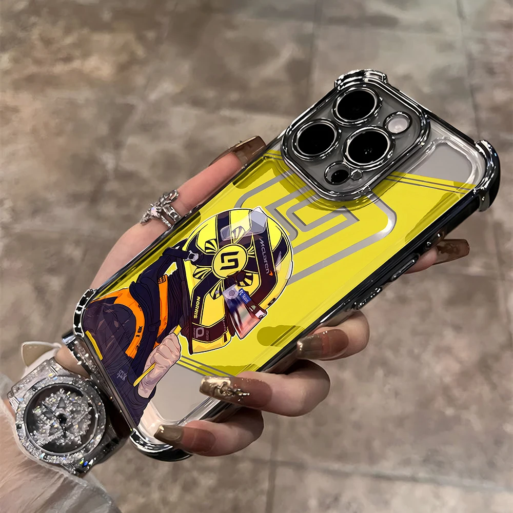 Plating Airbag Anti-Fall Phone Case with Lando Norris Design