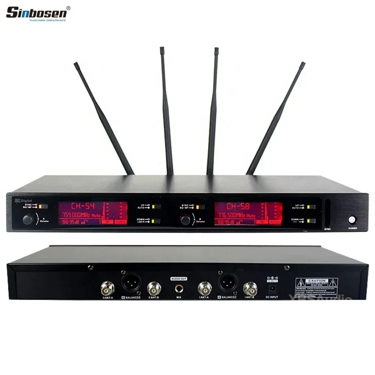 무선 UHF 핸드헬드 마이크, A-220D 전문 디지털 마이크, 400 m