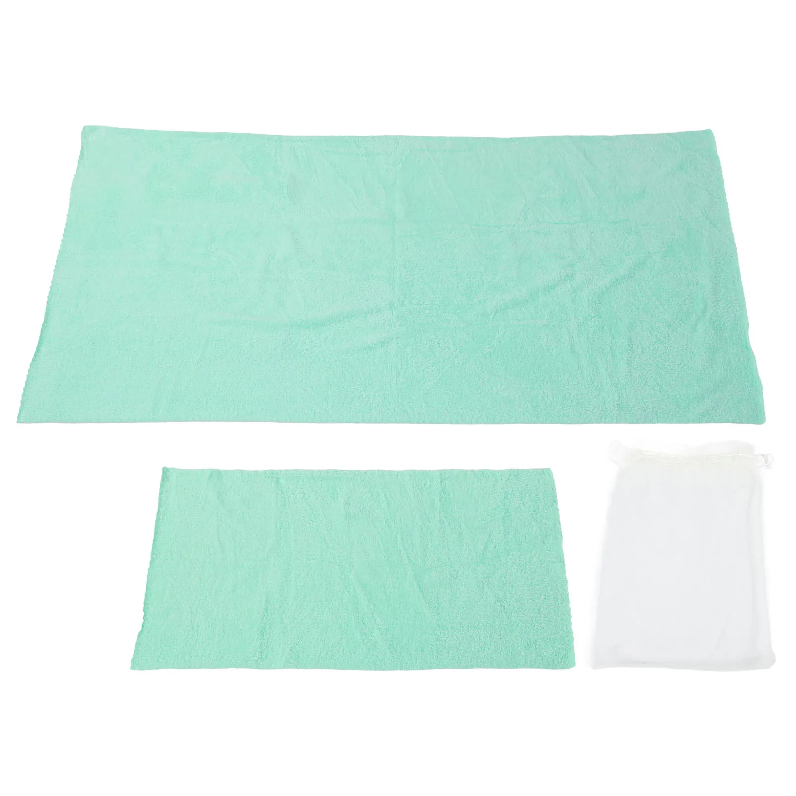 

Coral Fleece 2 Piece Soft Towel Set Superior Water Absorption Comforts Coral Fleece Bathroom Towel Set with Mesh Bag for Home