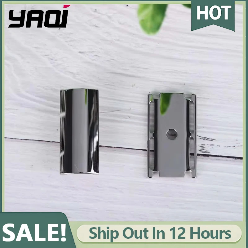 YAQI Sentinel Ssp (Baja Tahan Karat 316) Kepala Pisau Cukur Pengaman yang Dipoles untuk Pria dengan Celah Pisau 1,5mm Panjang 43mm dan Lebar 24mm