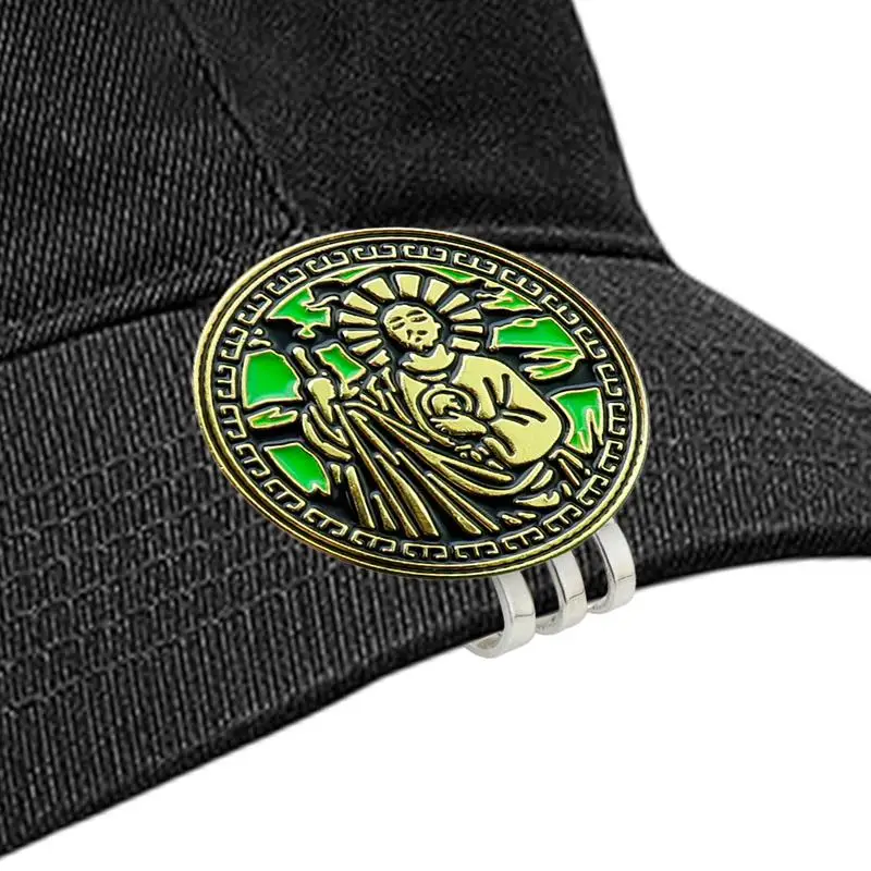 Creative Funny Saint Jew Jesus Golfer Ball Marker Golfer Ball Marker Hat Clip Magnetic Plated Alloy Golf Caps Clip Accessories