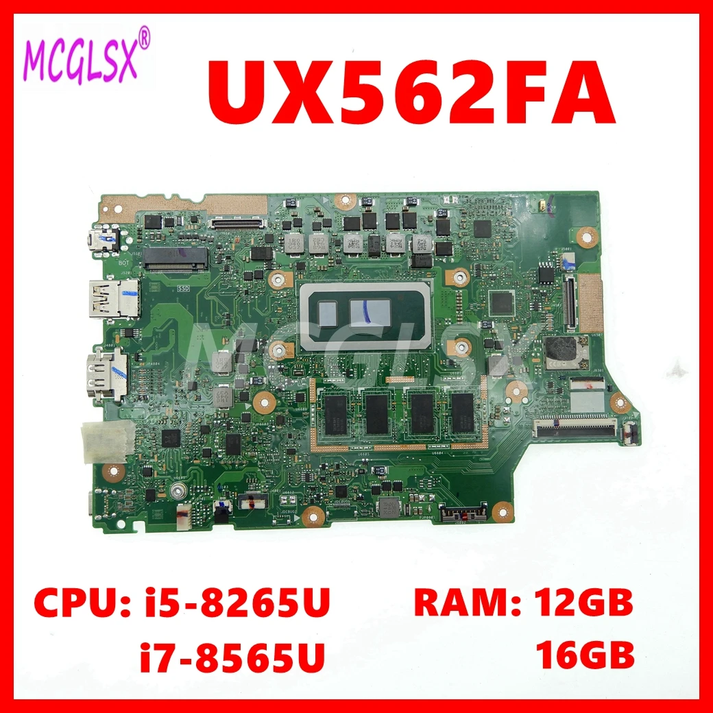 UX562FA Материнская плата ASUS UX562FAC UX562F UX562F Q526FA Q526FAC UX562FD материнская плата для ноутбука с i5 i7-8th Gen CPU 12GB/16GB-RAM