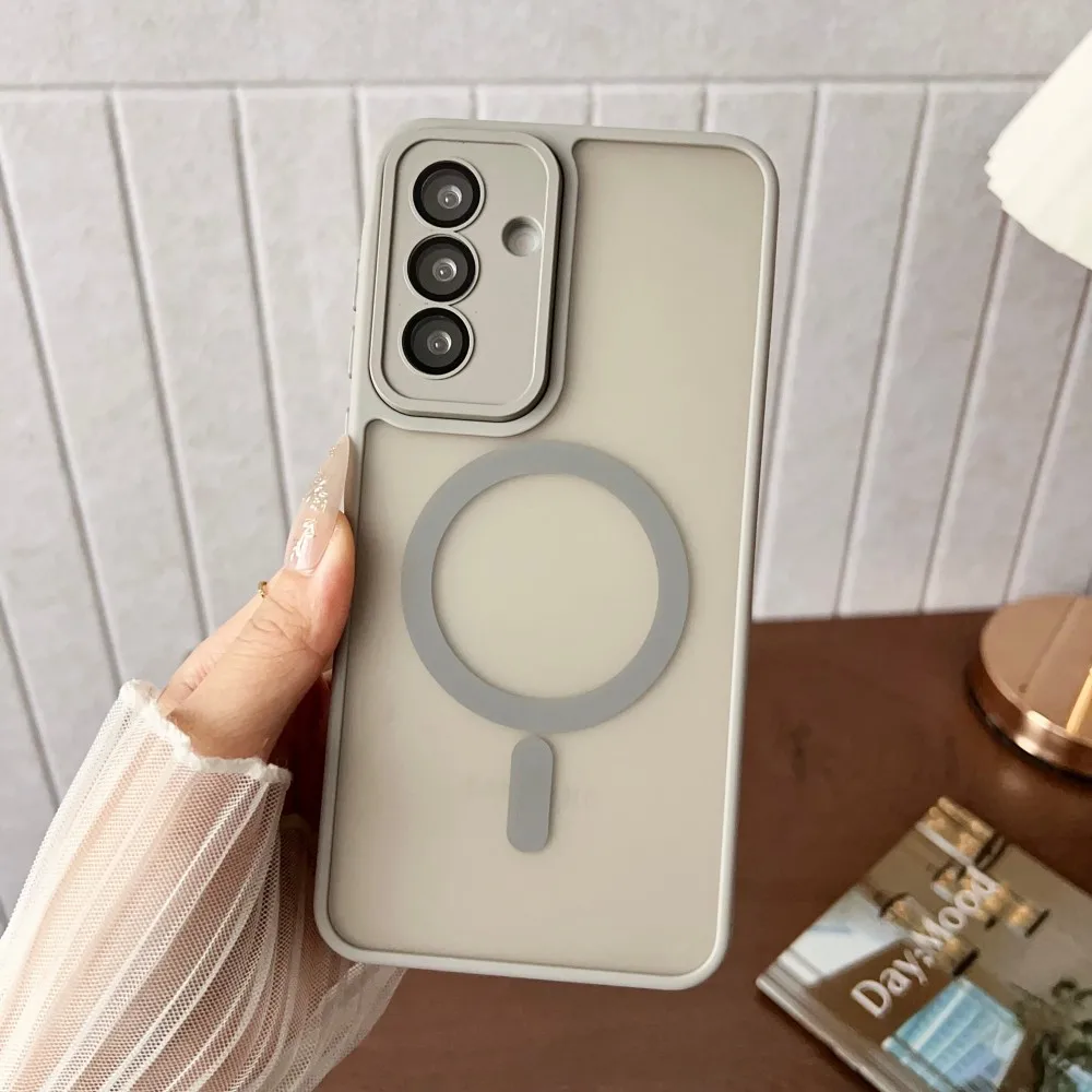Luxury Matte Magnetic Wireless Charging Case Cover