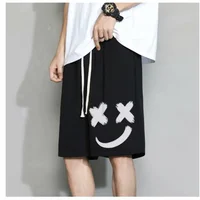 Oversized Shorts Men Graffiti Smiling Face Cartoon Printed  Shorts Summer Sports Five-point Sport Basketball Short Pants 2
