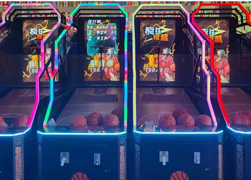 Machine de jeu de basket-ball à pièces d'arcade, machine de jeu de  basket-ball, pièce de monnaie de rue classique - AliExpress