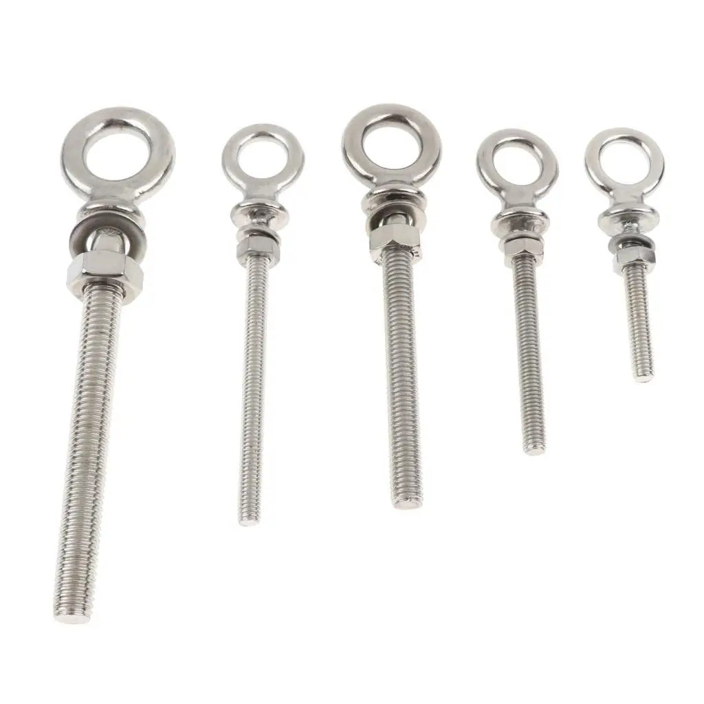 Marine Grade Lifting Eye Bolt 316 Stainless Steel Nut Washer for Boat Dock Solutions Marine Grade Lifting Eye Bolt 316 Stainless Steel Nut Washer for Boat Dock Solutions