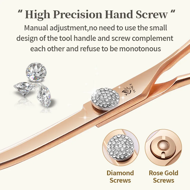 Fenice Rose Gold Pet Grooming Scissors 4